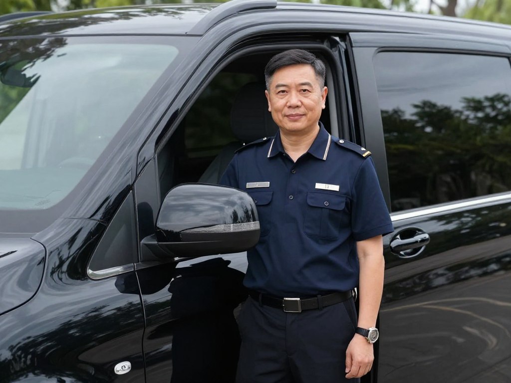 คนขับรถมืออาชีพของบริการเช่ารถตู้อุบล